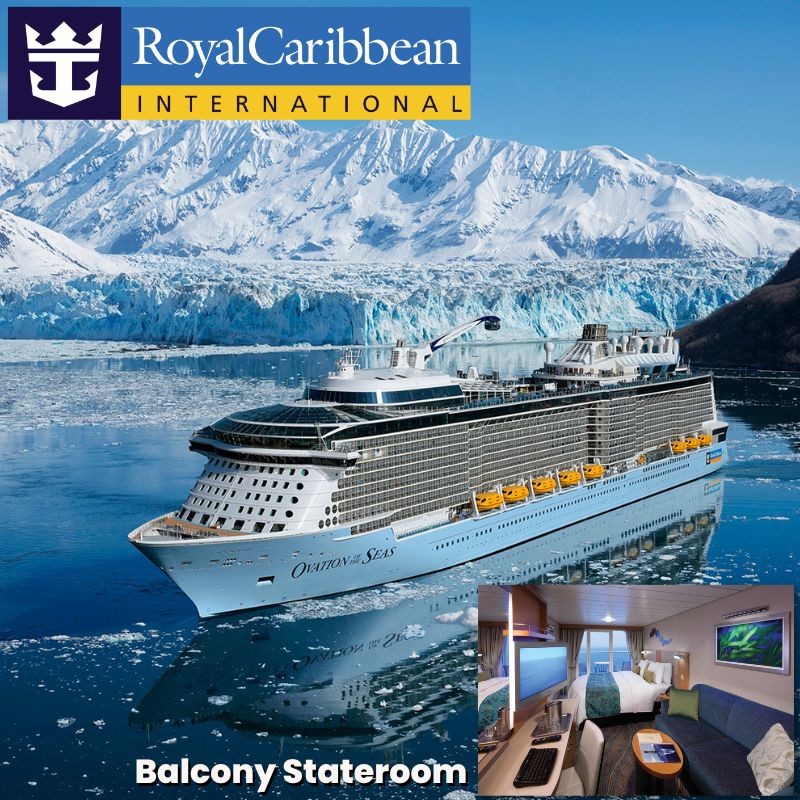 6-8 Night Caribbean, Alaska, Europe, Bermuda, Mexican Riviera, Australia or China/Hong Kong Cruise
Balcony Stateroom
