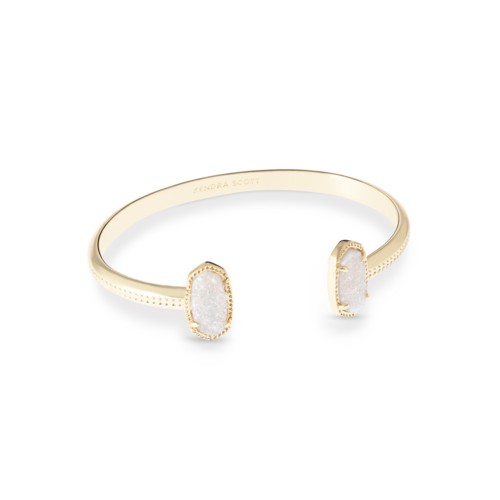 Kendra Scott Elton Gold Cuff Bracelet Iridescent Drusy