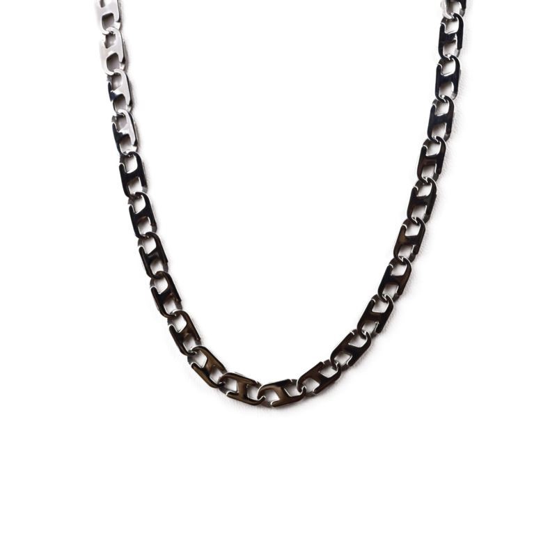 Mens Flat Marina Link Chain Necklace