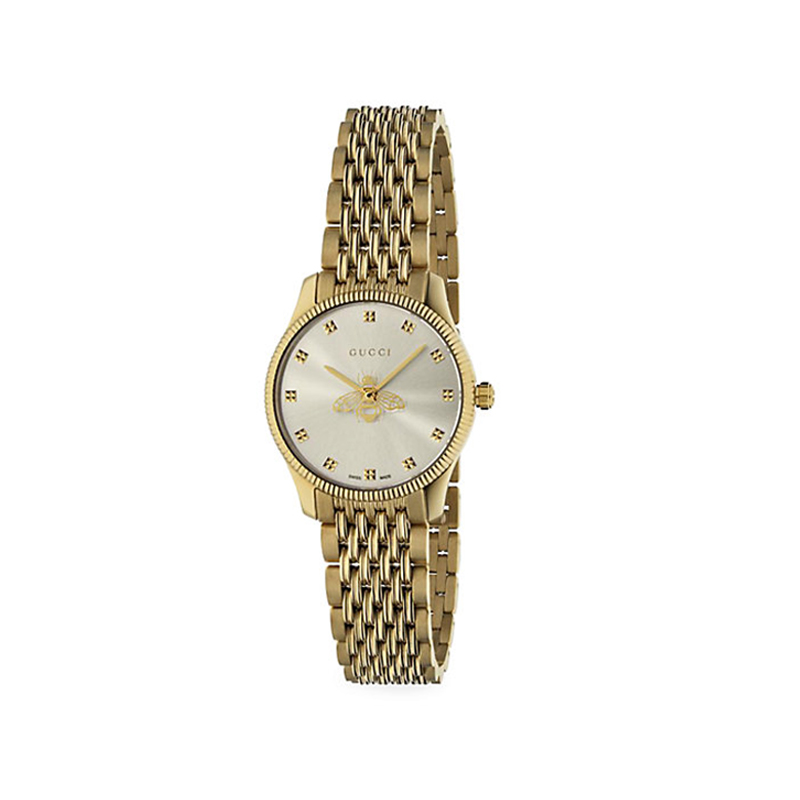 29mm G-Timeless Bee Watch with Bracelet Strap - (Gold)