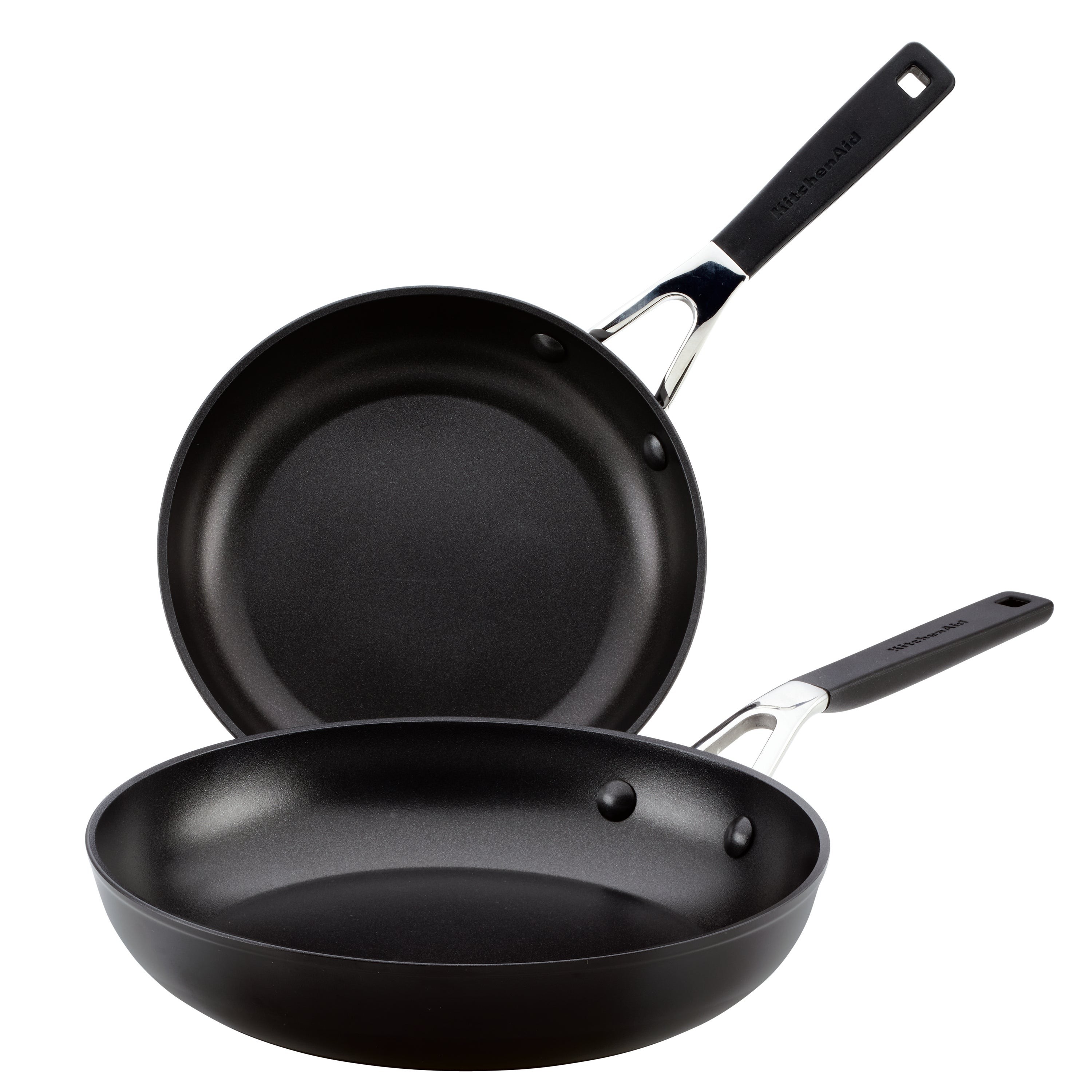 2pc Hard Anodized Nonstick Fry Pans Onyx Black