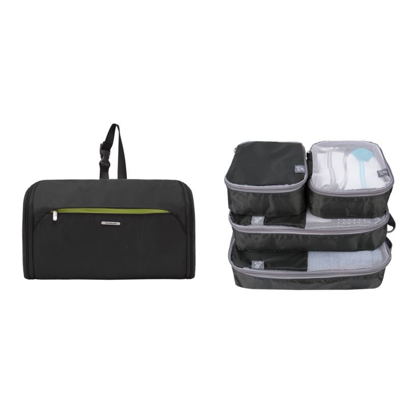 Toiletry Kit with Set of 4 Soft Pack Organizers