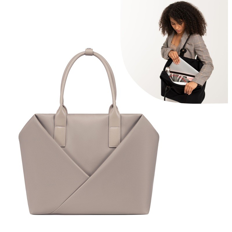 Large Origami 15-inch Laptop Tote - Beige
