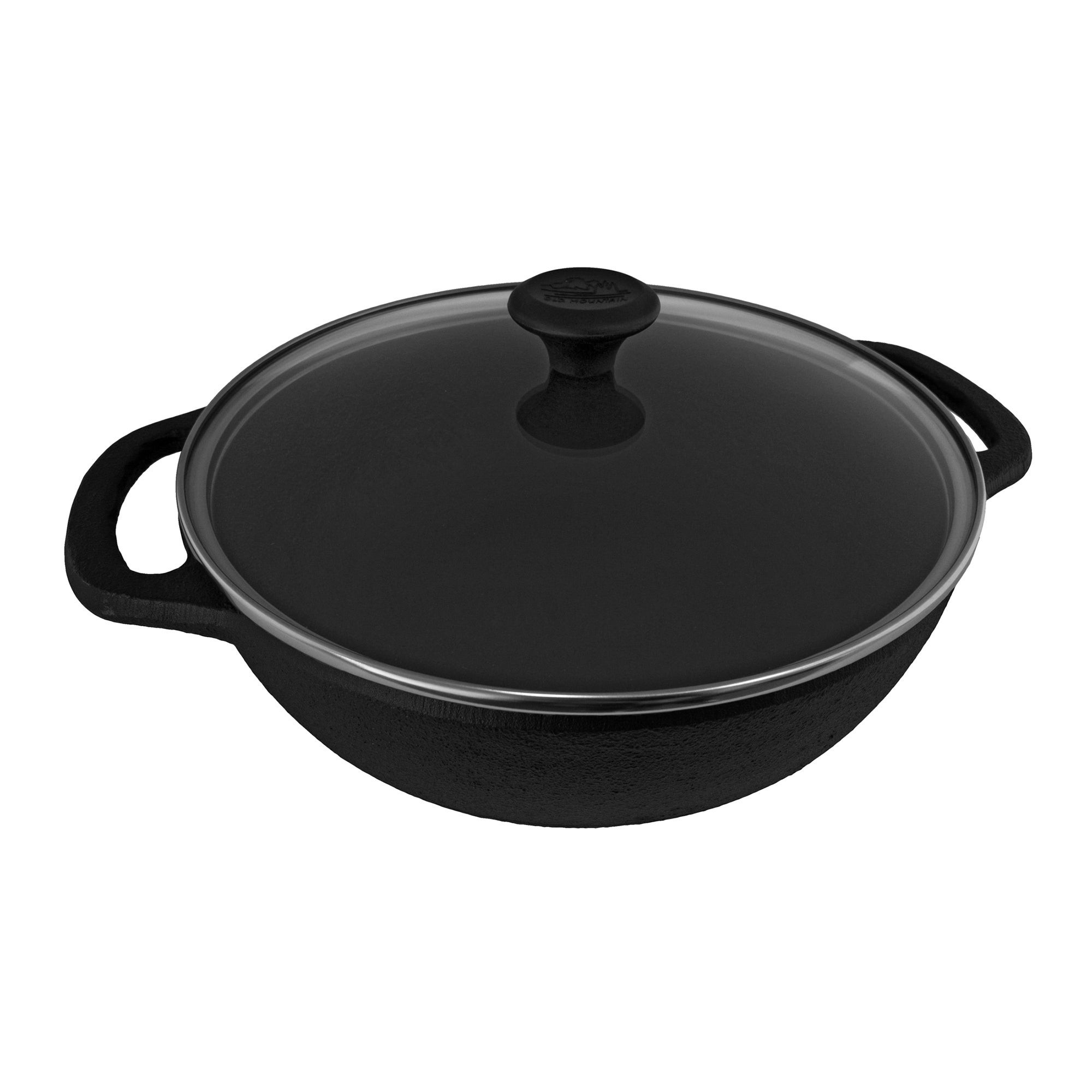 12.75" Pre-Seasoned Cast Iron Braiser w/ Lid