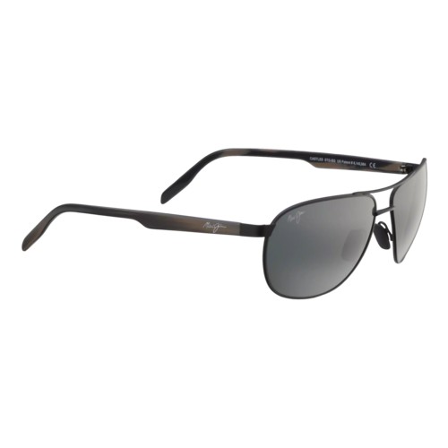 Maui Jim Castles Sunglasses Matte Black/Neutral Grey, Size 61 frame Matte Black/Neutral Grey