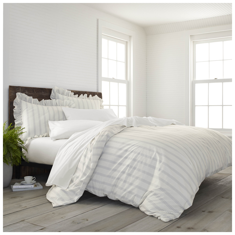 Comfort Wash Brooke Full Queen Comforter Set - (Gray)