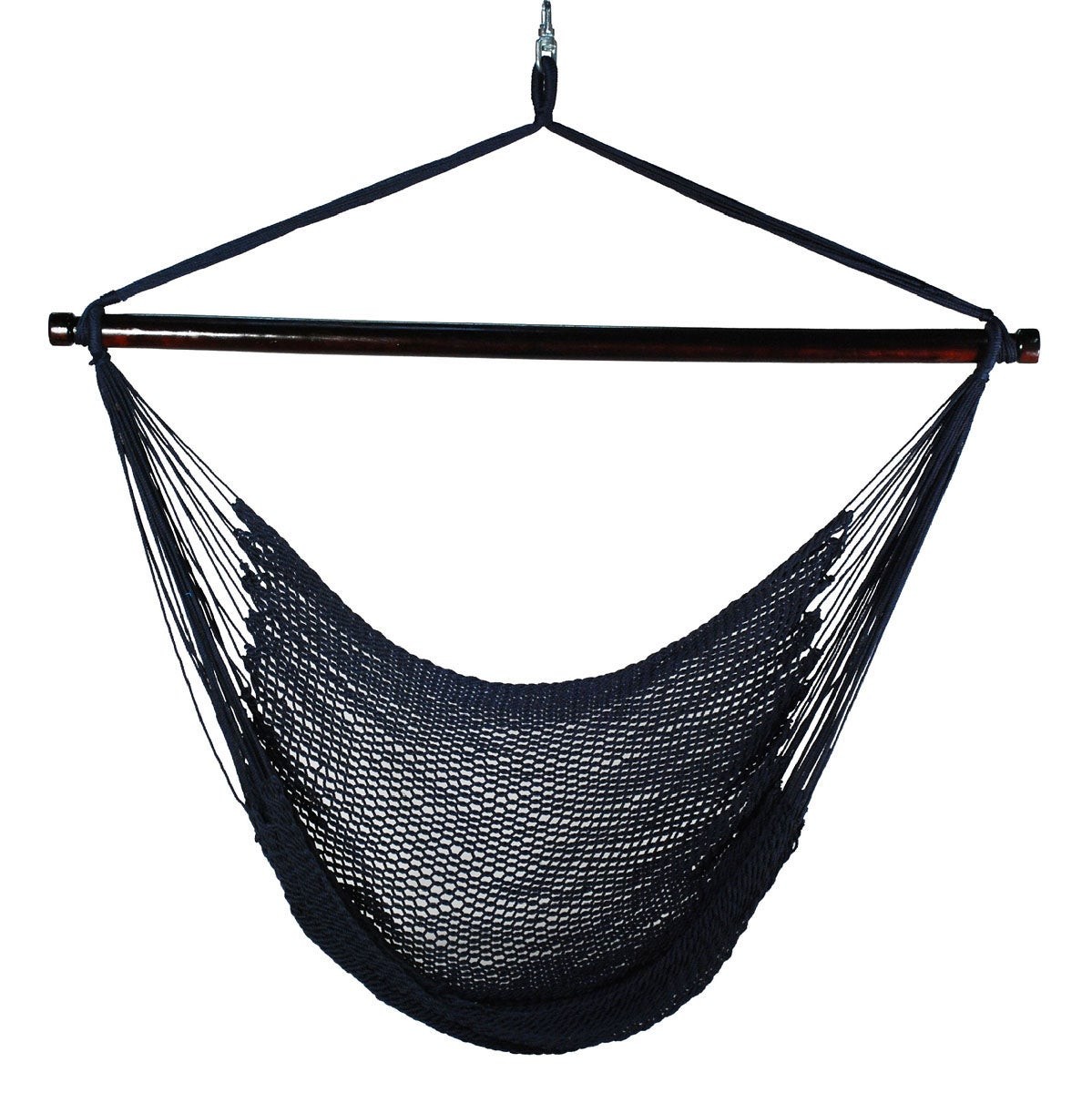Hanging Caribbean Rope Chair Navy Blue