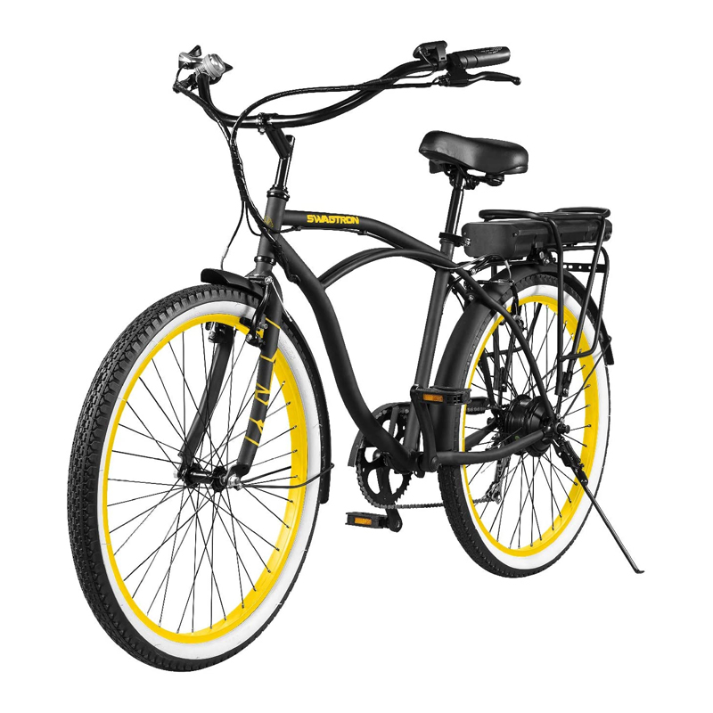 Electric Cruise Bicycle with 7-Speed and Removable Battery - (Black)