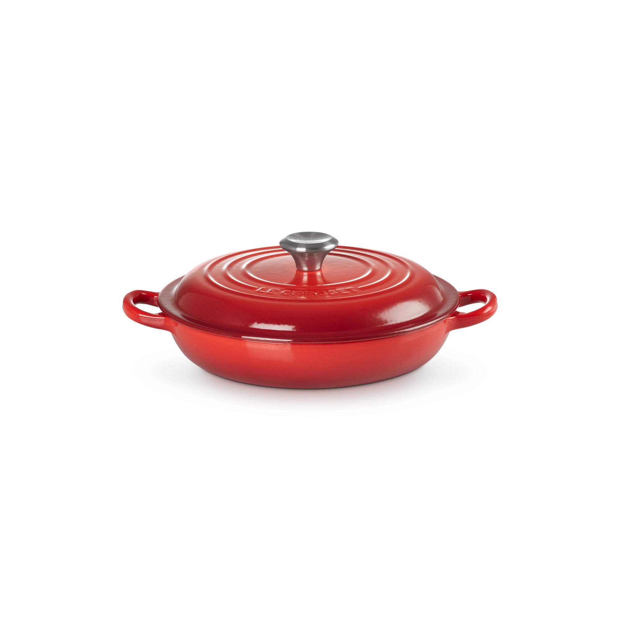 1.5qt Signature Cast Iron Braiser Cerise