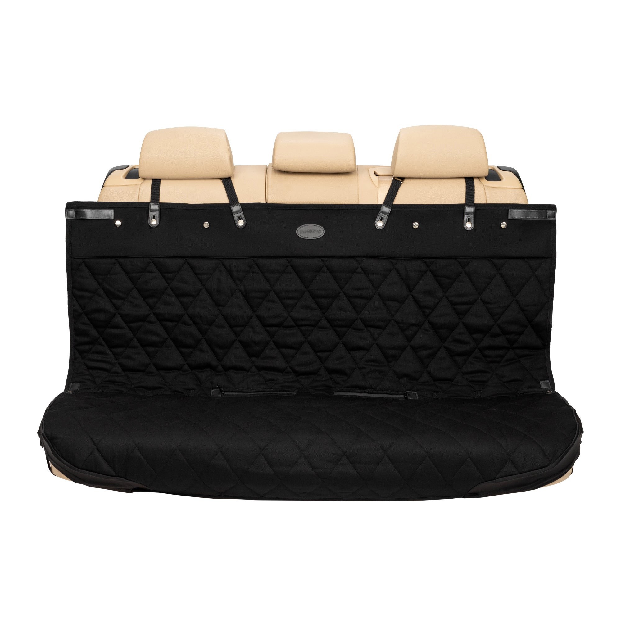 Happy Ride Quilted Bench Seat Cover Black