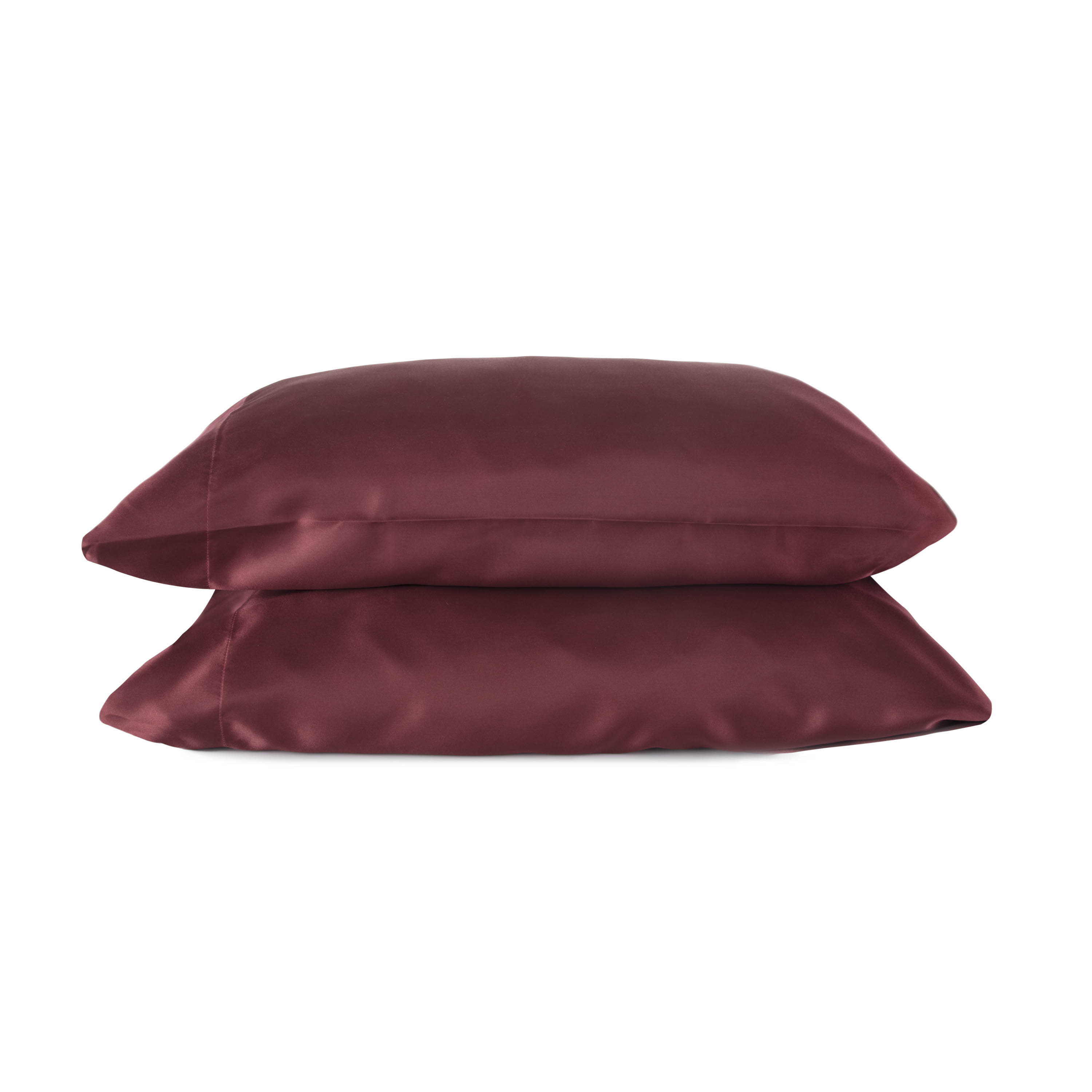 Satin Solid King Pillowcase Pair - (Merlot)