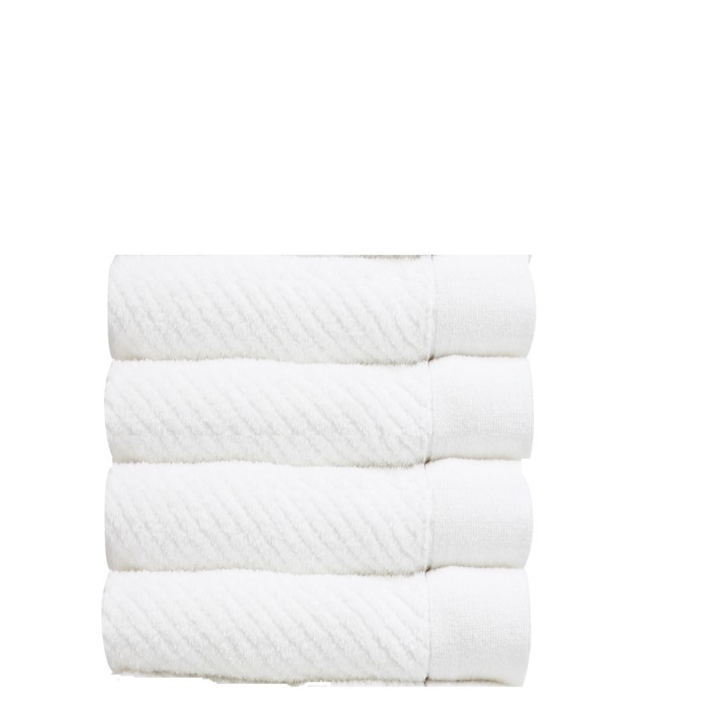 Tailored 4Pcs Set Hand Towel - (White)