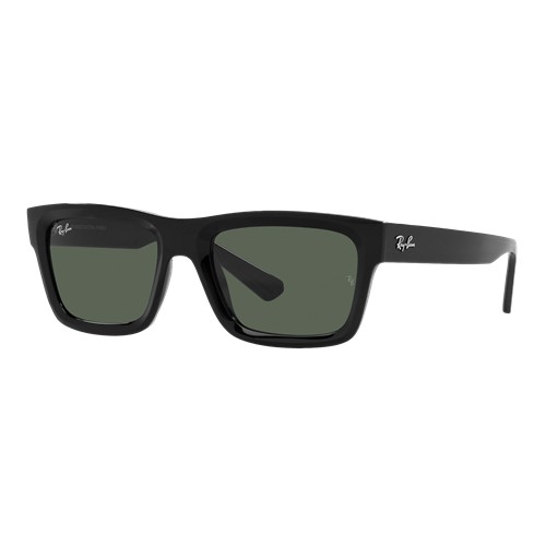 Ray-Ban Warren Bio-Based Sunglasses Black/Dark Green Classic, Size 57 Frame