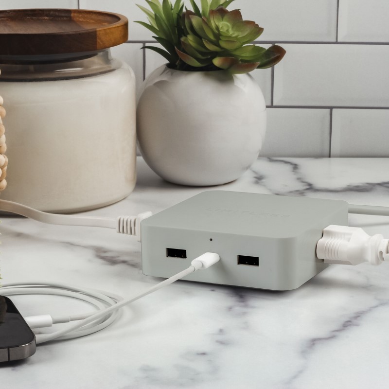 5-Port Charger with AC Output - (Gray)