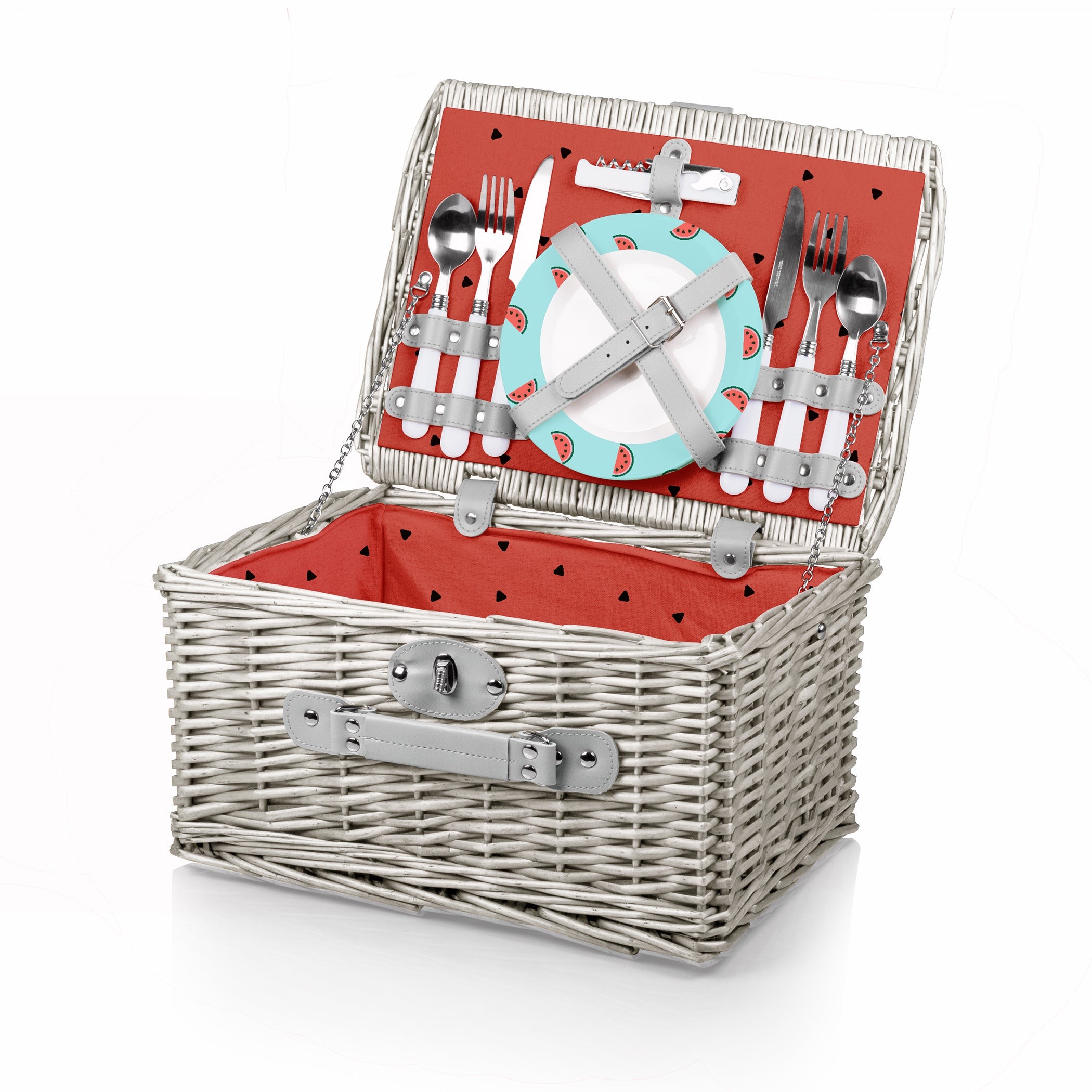 Catalina Picnic Basket Set Watermelon