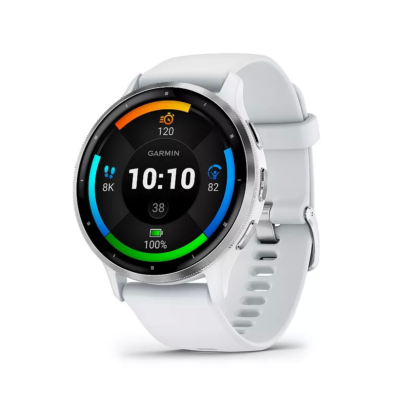 Venu 3 Silver S.S. Bezel Whitestone Case and Silicone Band