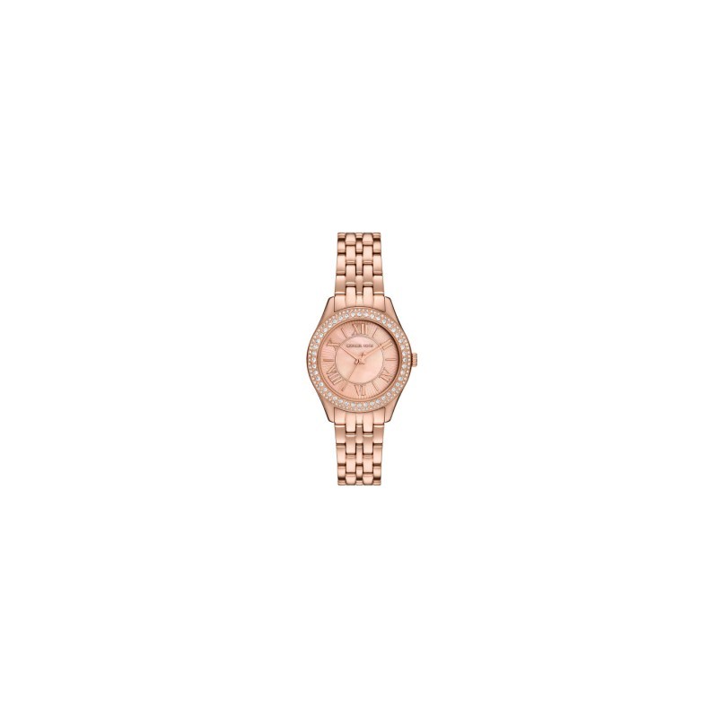 Harlowe Three Hand Rose Gold Tone Stainless Steel Watch