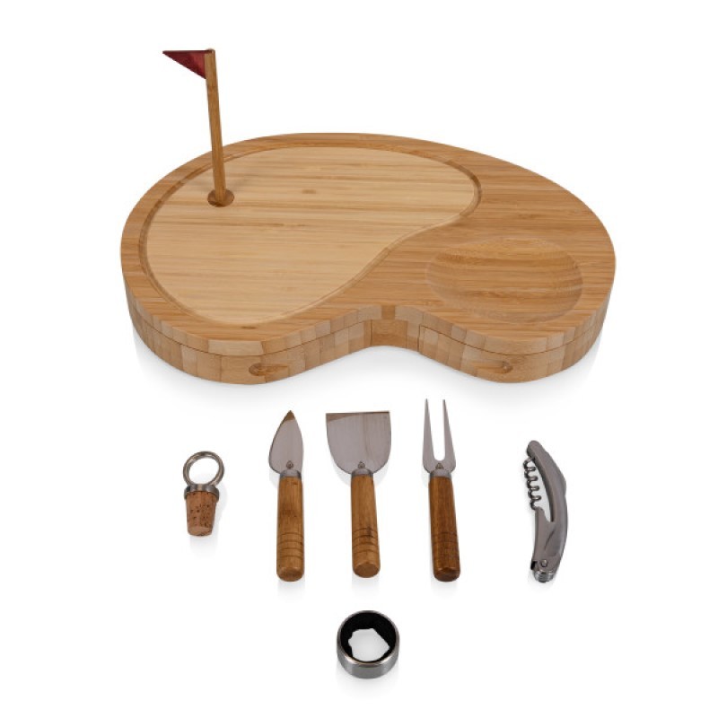 Sand Trap Golf Cheese Cutting Board & Tools Set (Bamboo)