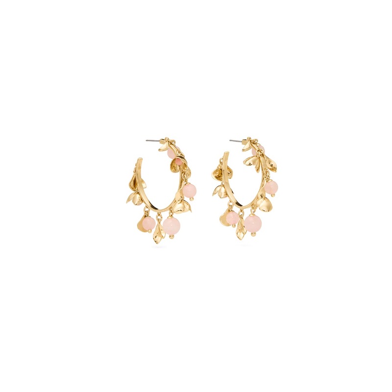Gilded Garden statement hoops Blush