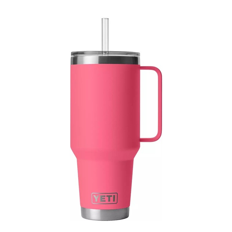 YETI Rambler 42 oz. Mug with Straw Lid - TROPICAL PINK