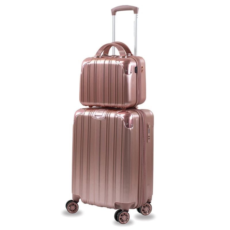 Prima USA Melrose S 2 piece TSA Anti-theft Carry On Cosmetic Set Rose Gold