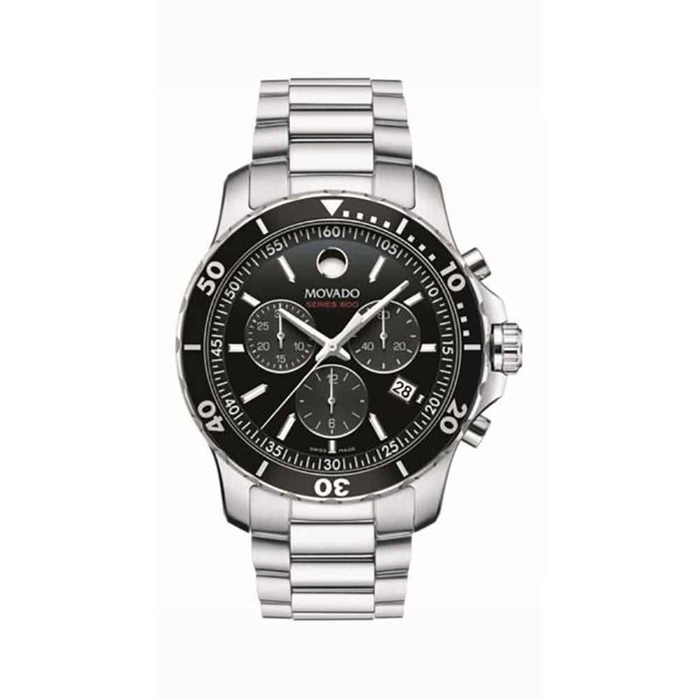 Mens Series 800 Silver-Tone Performance Steel Chronograph Watch Black Dial