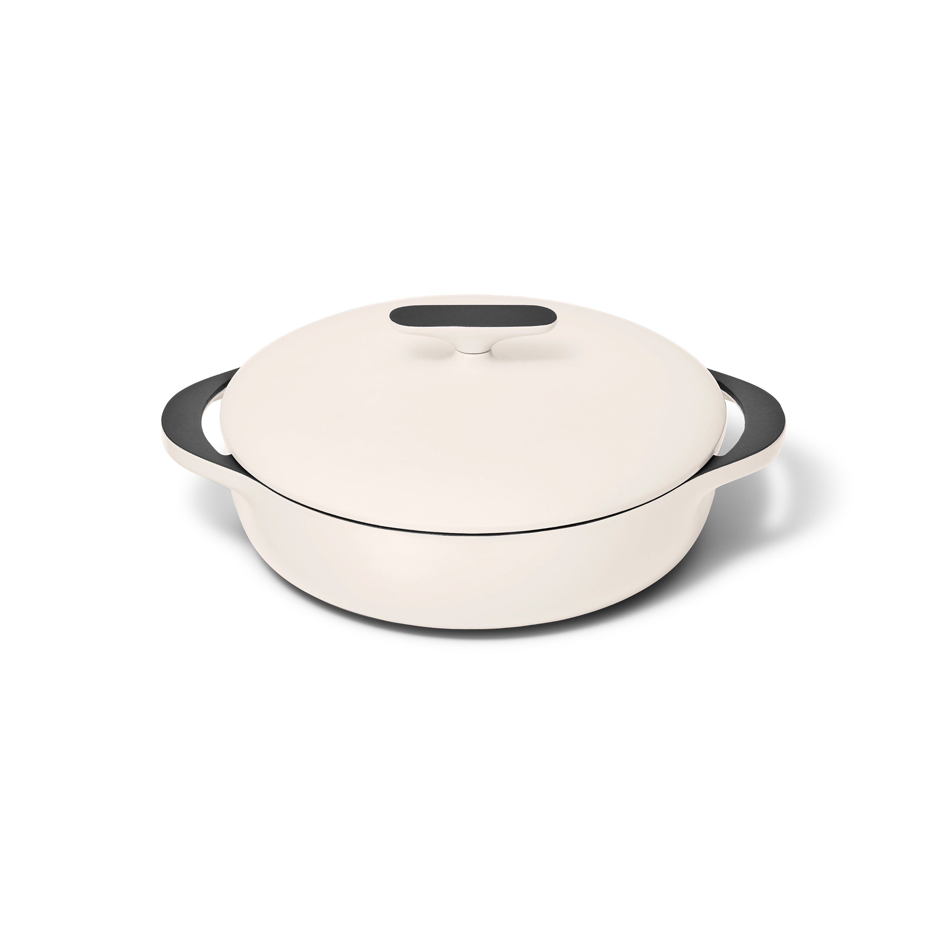 3.5qt Enameled Cast Iron Braiser w/ Domed Lid Cream