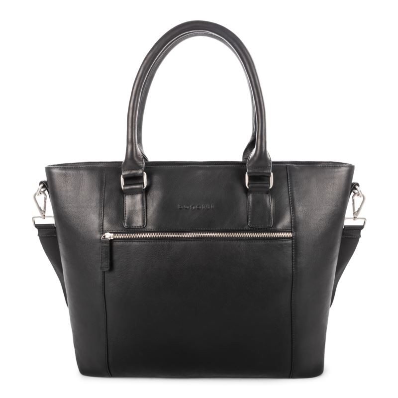 Colombian Leather Ladies Tote-Black