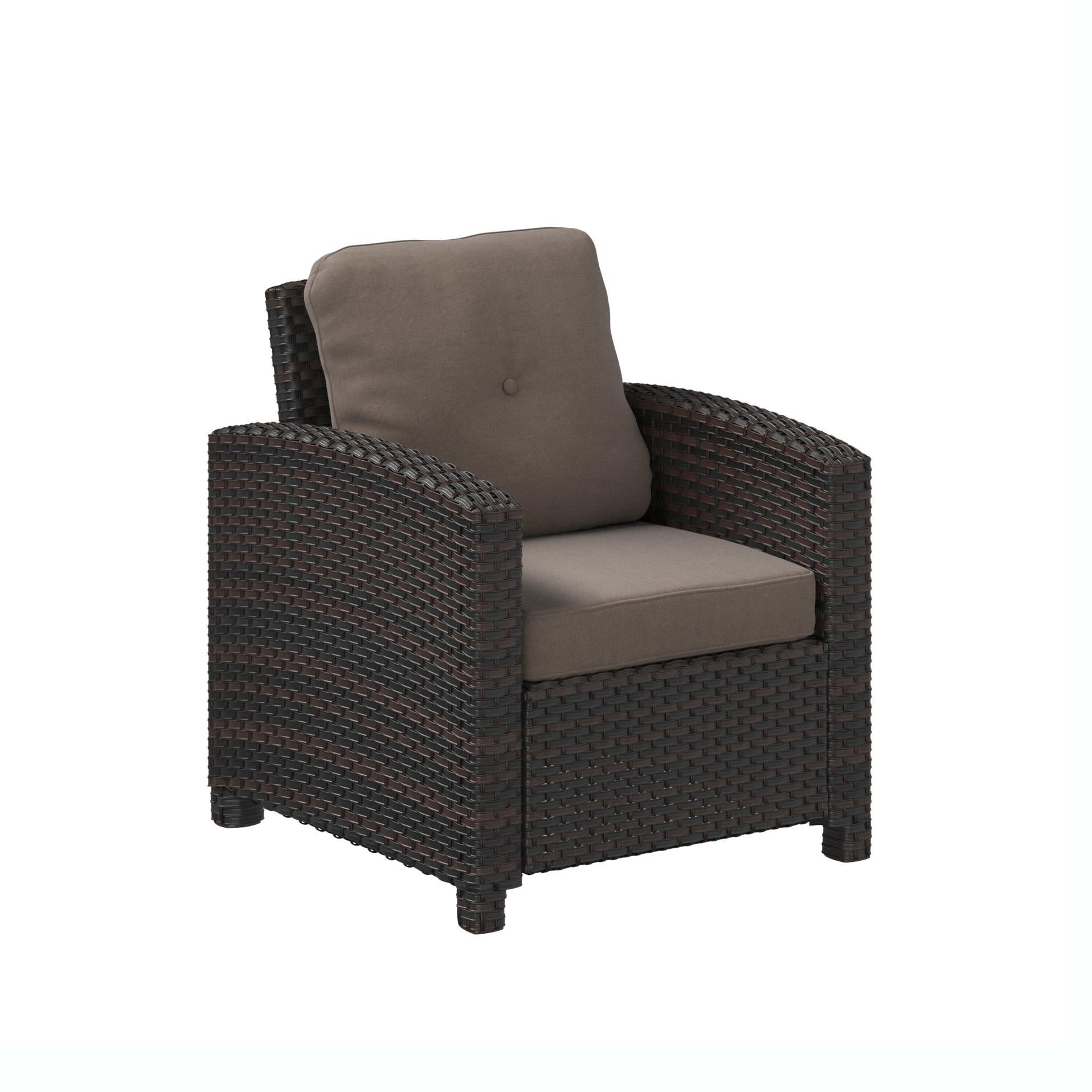 Miles Club Chair Mocha Wicker