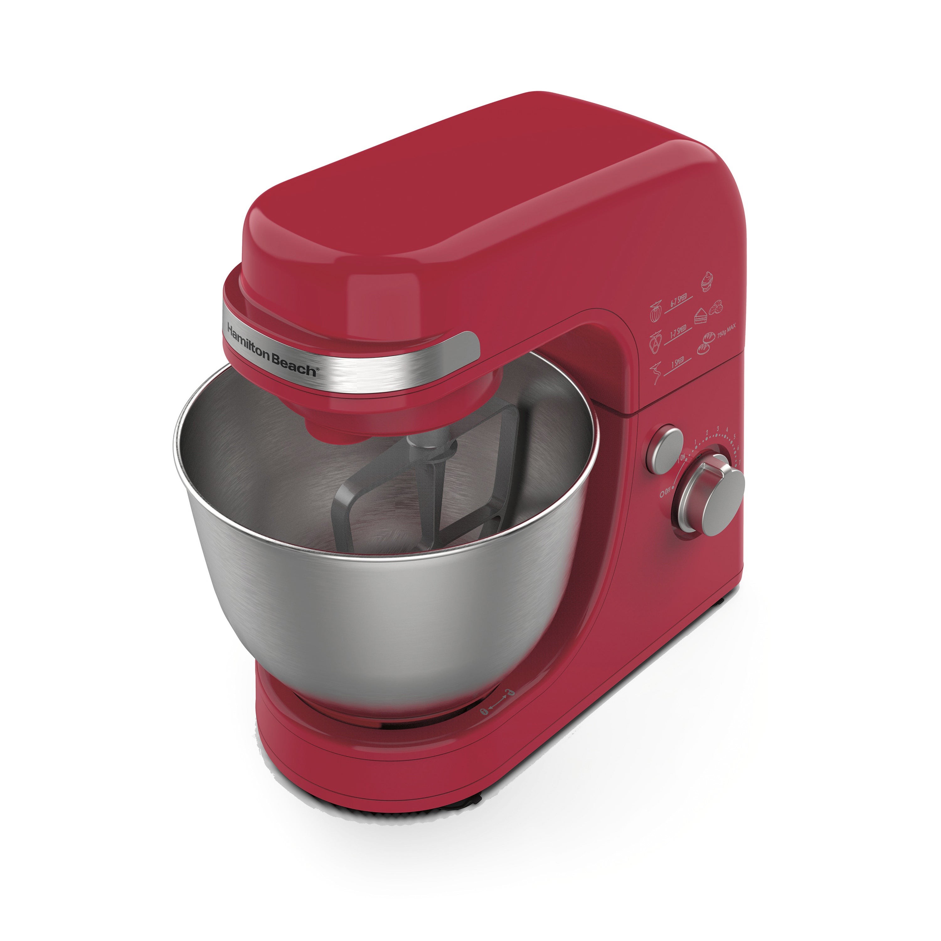 Planetary 7 Speed 4qt Stand Mixer Red