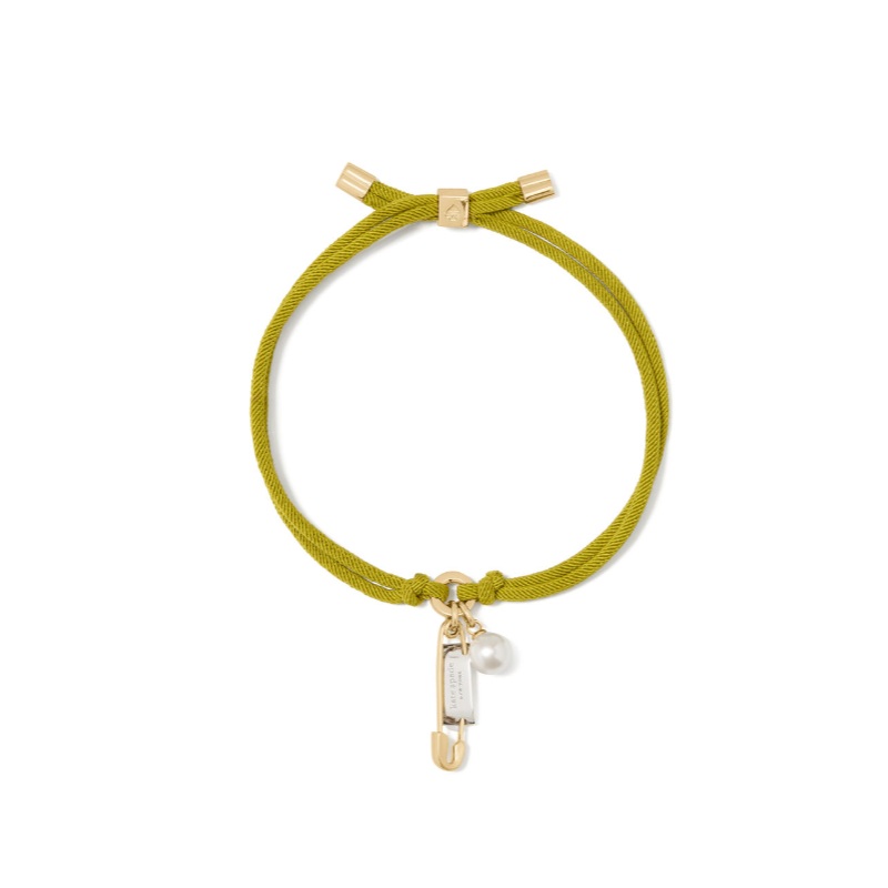 Bits and Baubles Sam Tag Cord Bracelet Mixed Metal