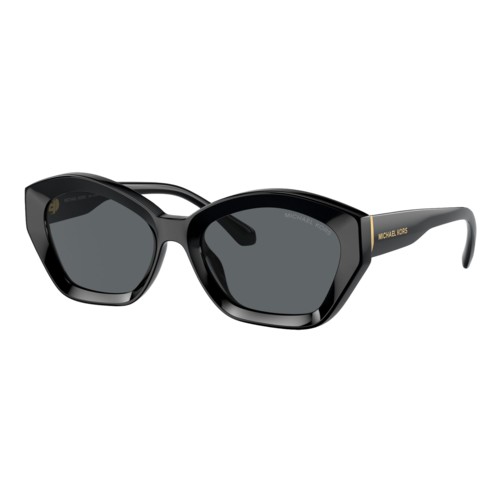 Michael Kors Womens Bel Air Sunglasses Black/Dark Grey Solid, Size 54 frame Black/Dark Grey Solid