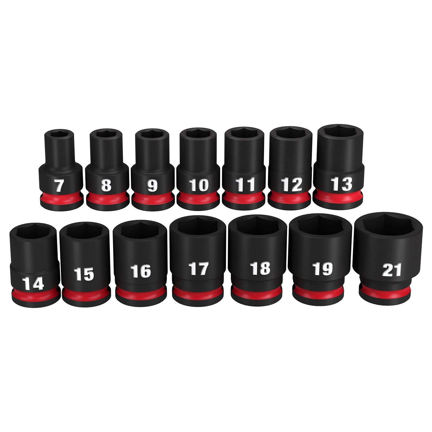 14pc SHOCKWAVE Impact Duty 3/8" Drive Metric Standard 6 Point Socket Set