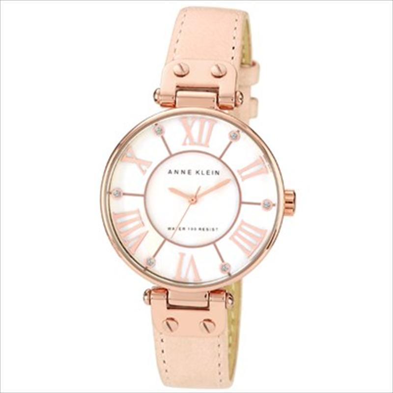 34mm Ladies Pink Leather Strap Watch