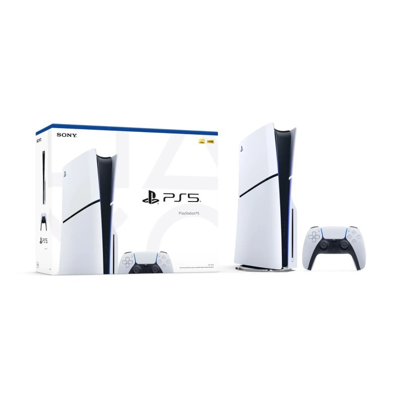 PS5 Slim Disc Console - (White)