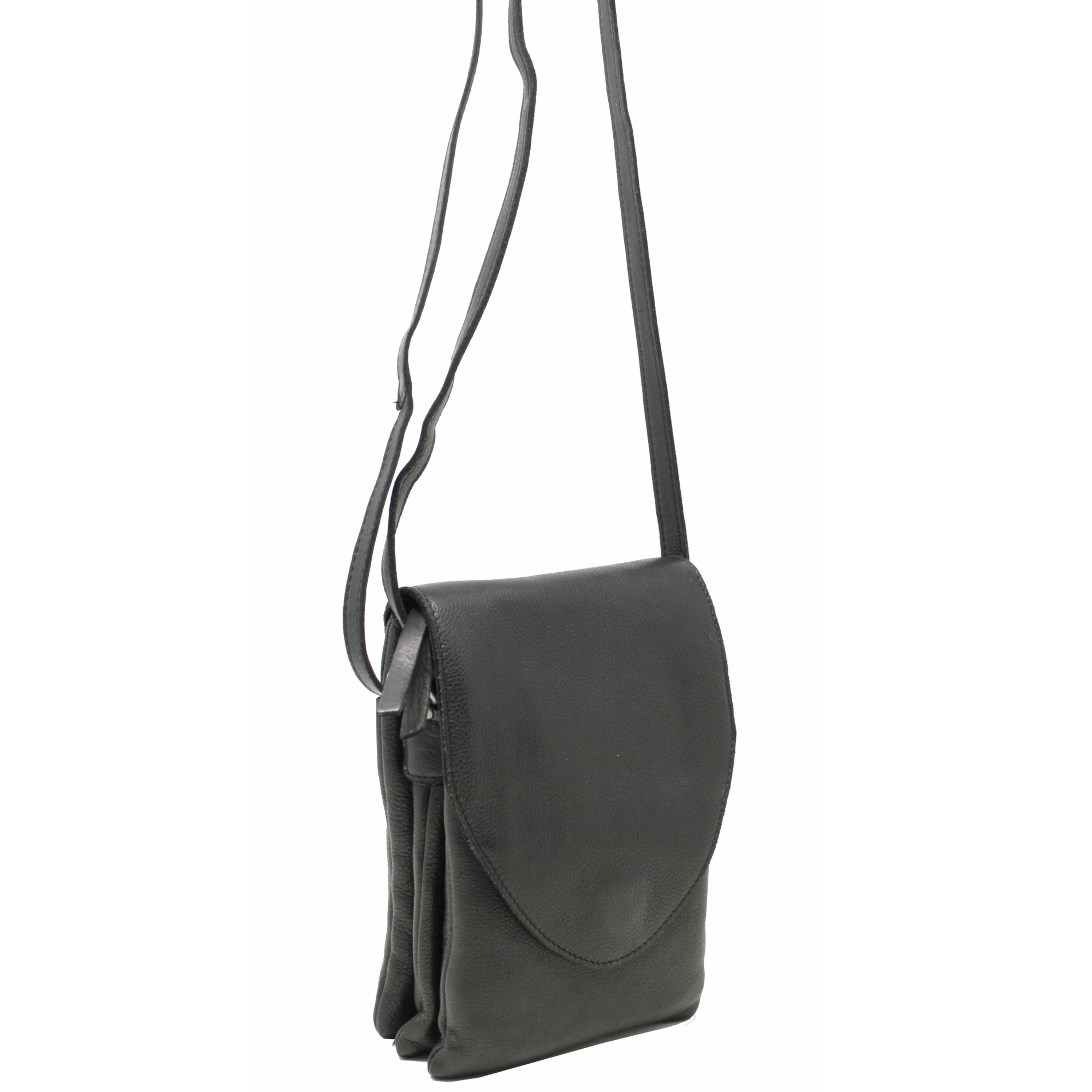 Pippa Leather Crossbody Black