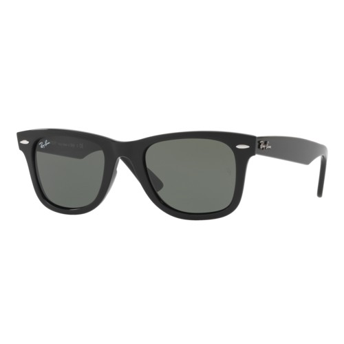 Ray-Ban Wayfarer Ease Sunglasses Black/Green Classic G-15, Size 50 frame Black/Green Classic G-15