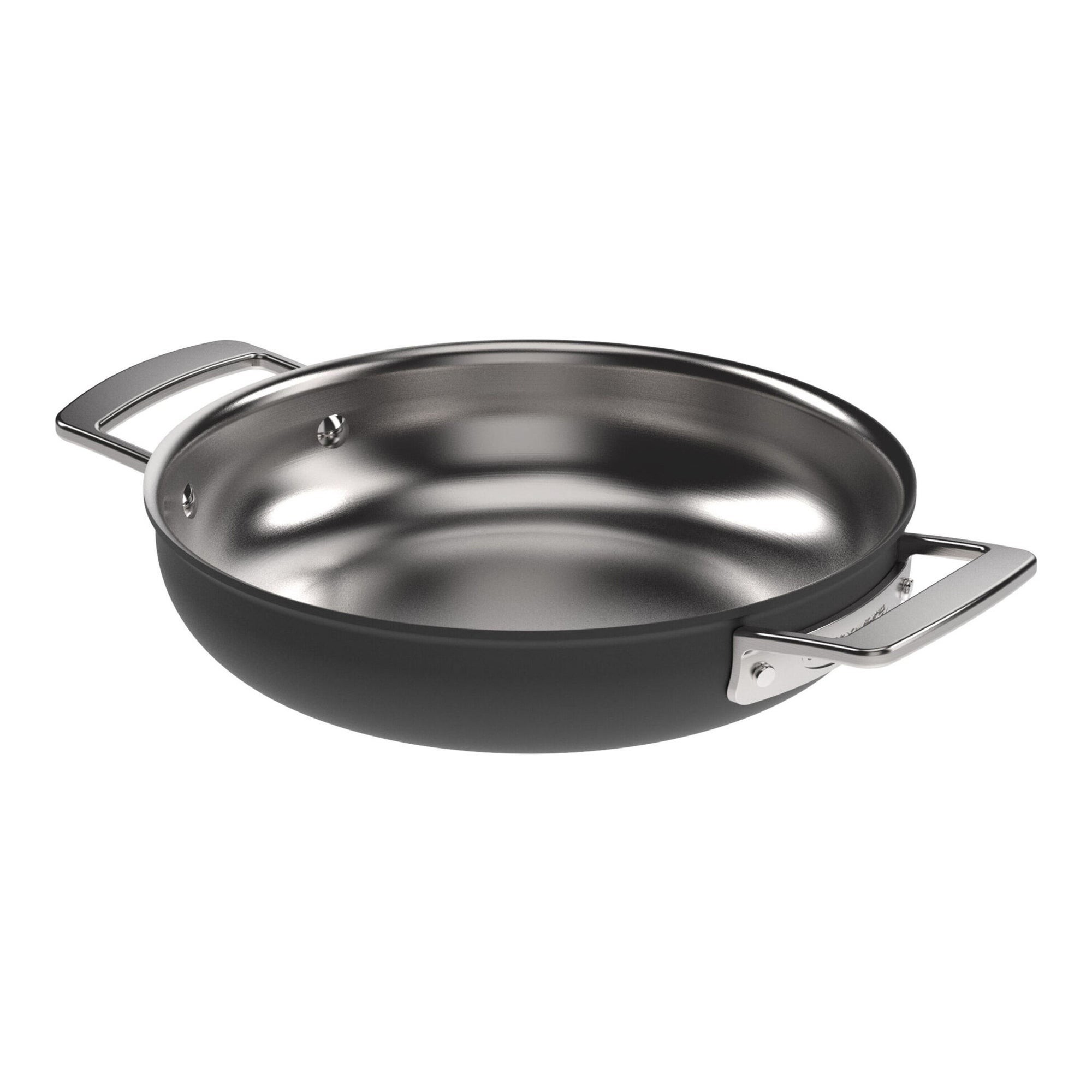 Black 5-Ply 9.5" Stainless Steel Fry Pan w/ Ceramic Exterior