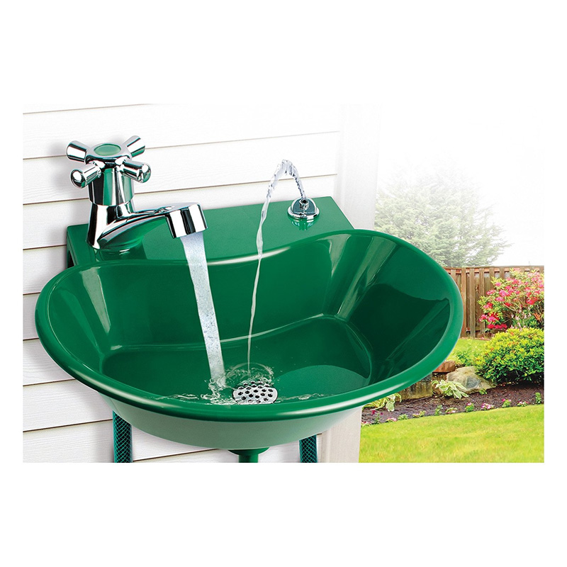 2-In-1 Outdoor Water Fountain and Faucet
