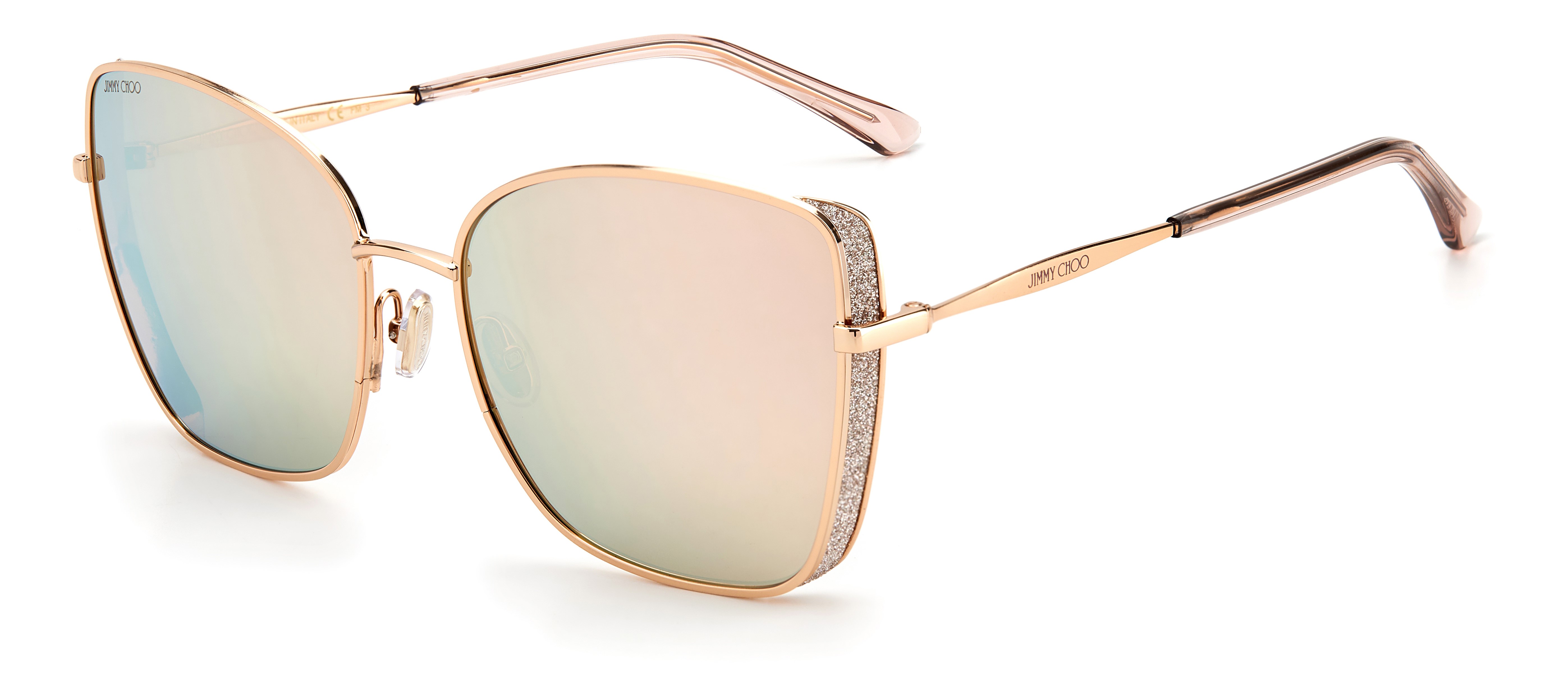 Alexis Women's Sunglasses - (Rose Gold with Grey Gold Mirror Effect Lenses)