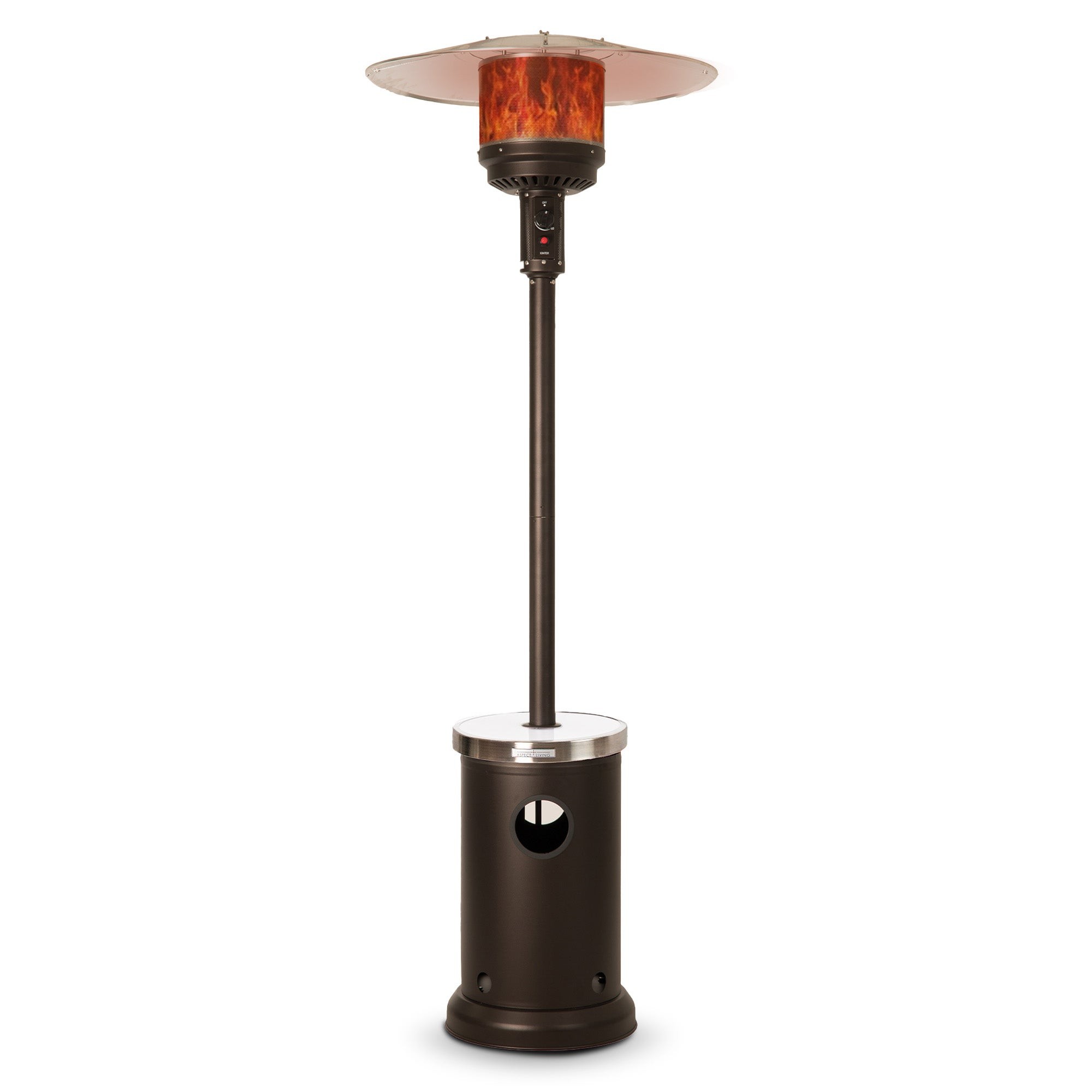 Mocha Finish Patio Heater w/ LED Table