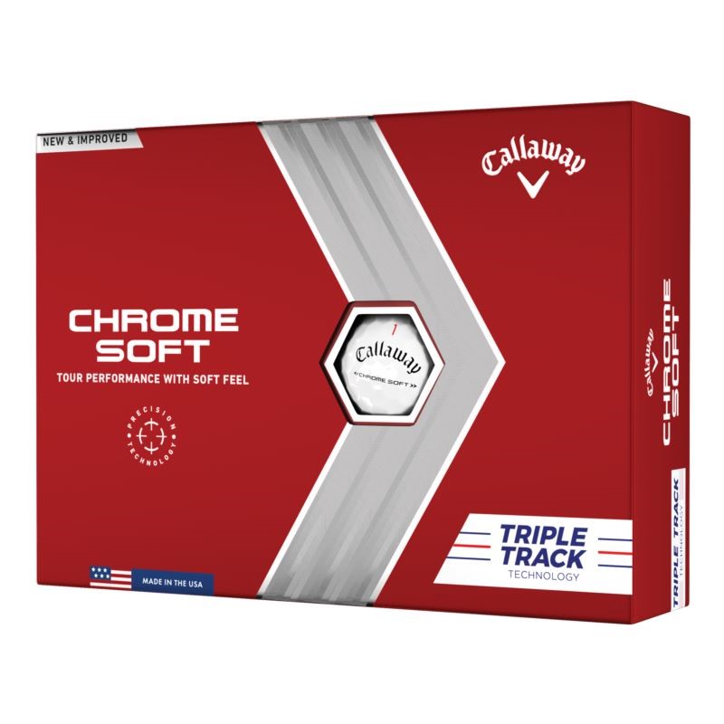 Chrome Soft Triple Track Golf Balls - (White)