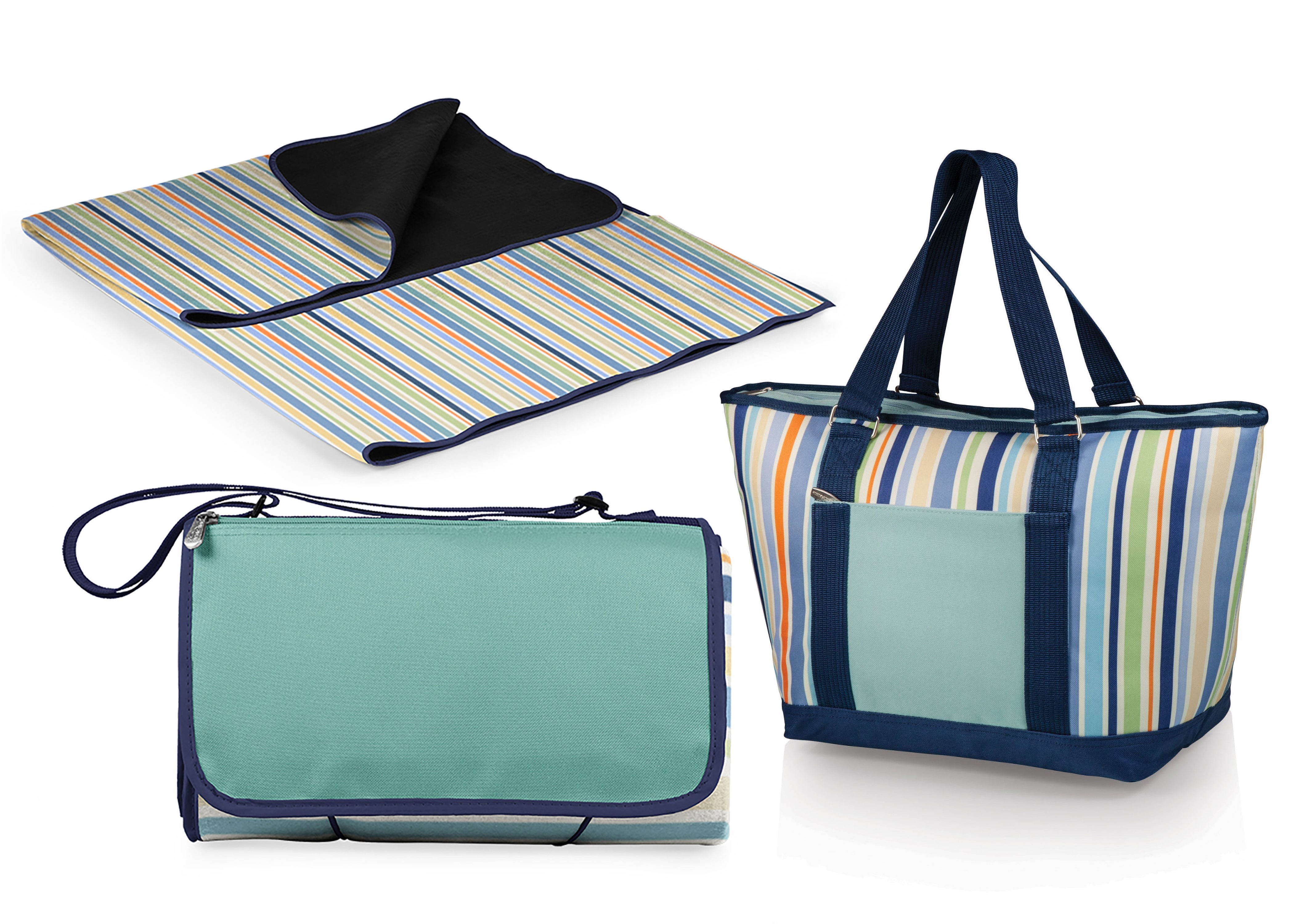 Outdoor Picnic Blanket & Topanga Cooler Tote Bag St Tropez