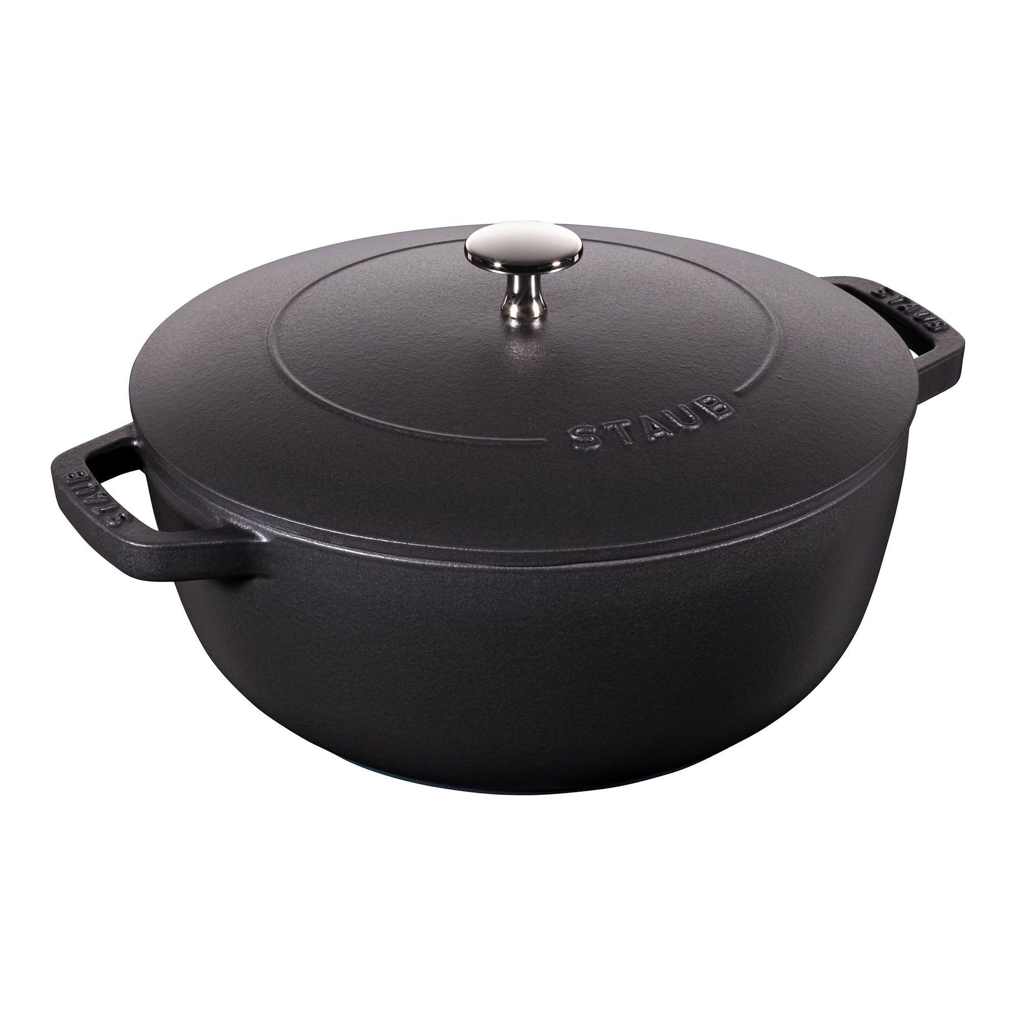 3.75qt Essential Cast Iron French Oven Matte Black