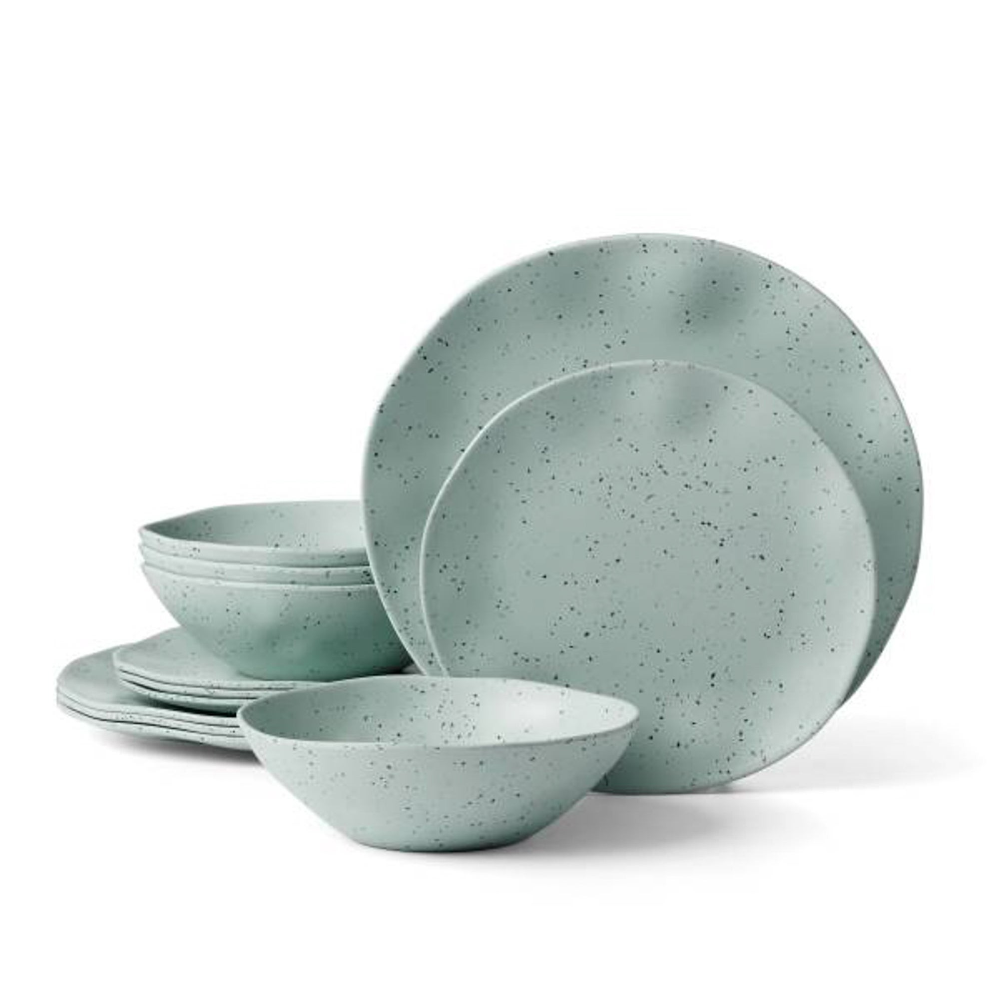 Terrazzo Melamine 12pc Dinnerware Set Mint