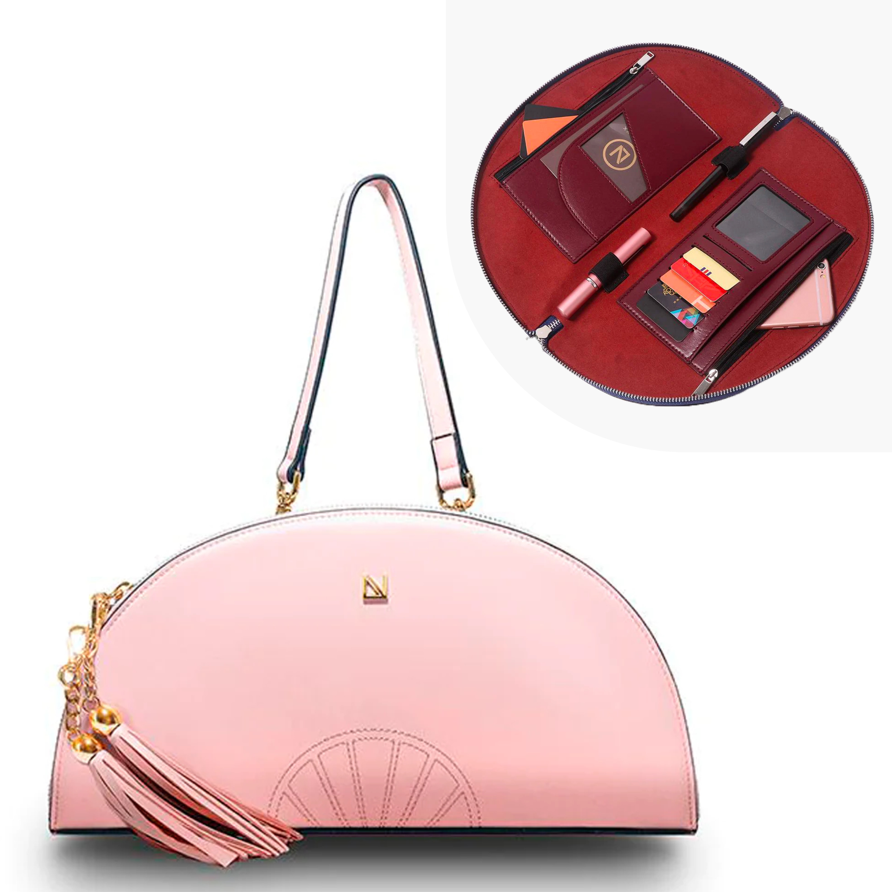 5 Ways to Wear - Fan Bag Crossbody - (Blush Pink)
