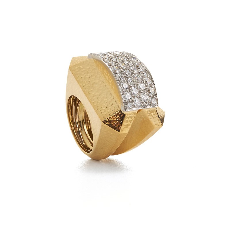 18K Gold and Platinum Ring