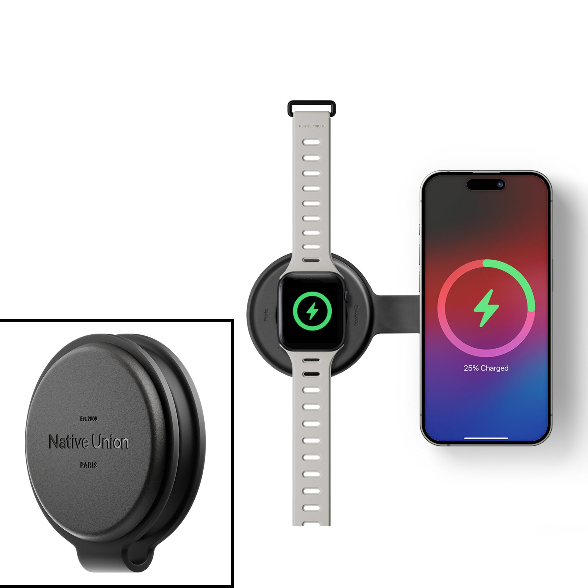 Voyage 2-in-1 Wireless Charger Black