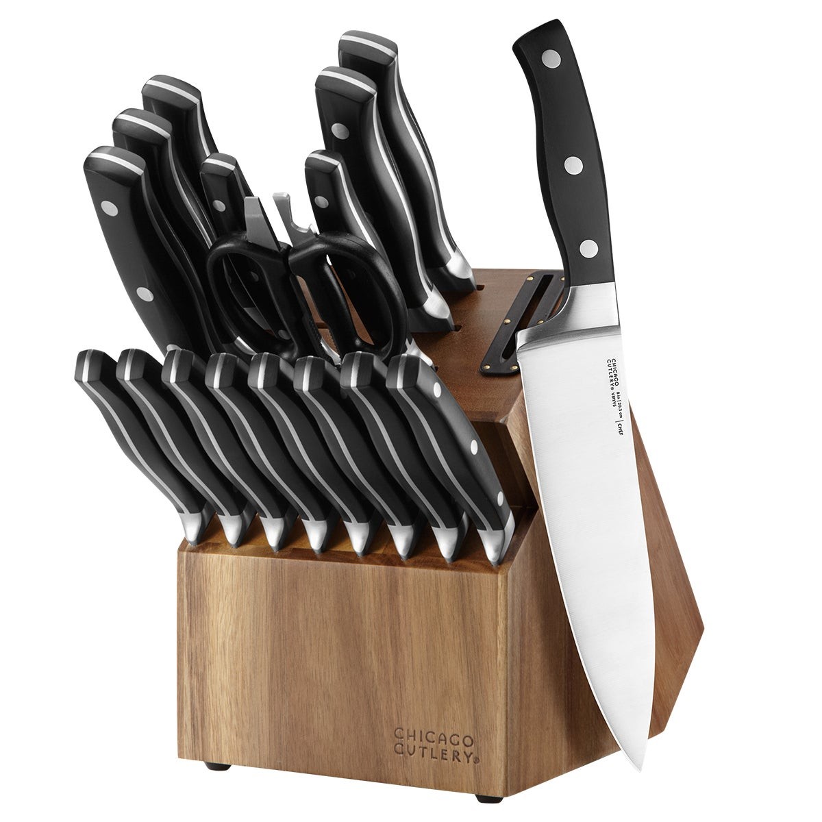 Insignia Classic 18pc Knife Block Set Black