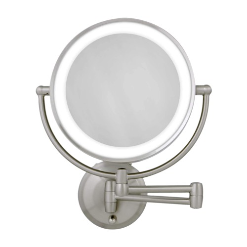 Zadro Cordless Dual LED Lighted Round Wall Mount Mirror 1X/10X